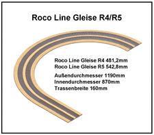 Radius R4/R5 481,2/542,8mm 2-gleisig